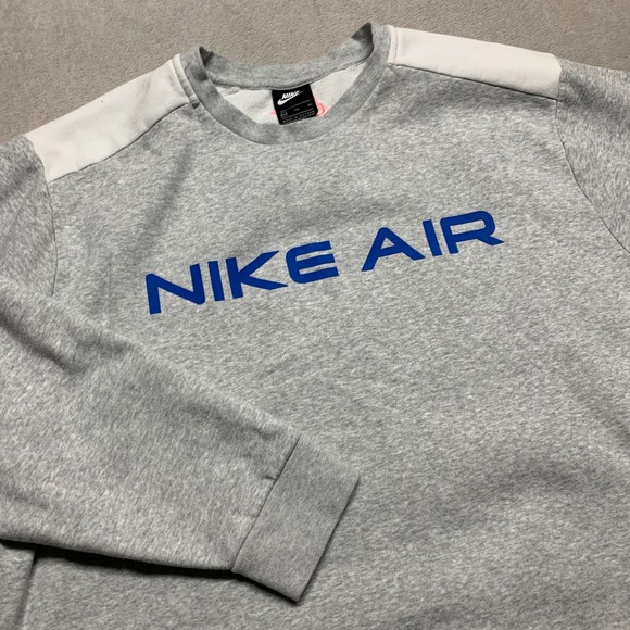 Nike Other - Nike Air Sportswear Fleece Crew Neck Sweatshirt Mens‎ XXL Gray Spellout